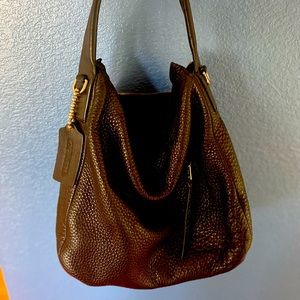Coach texture black slouch purse